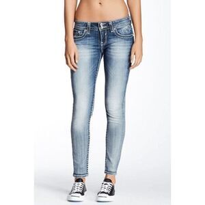 Vigoss Women’s Ankle The Dallas Skinny Denim Jeans Blue